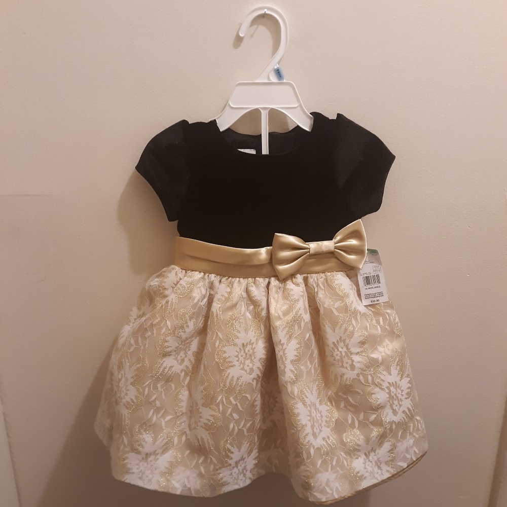 Black gold & white special editions dress